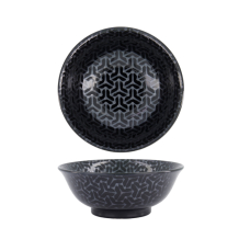 TDS, Ramenschale, Kuromonyo Kumi Kikko, Schwarz, Ø 20,5x8cm, 1200 ml- Art Nr. 617928