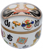 TDS, Tea Container S.S., Decoration, 8.25cm, 100g, Daruma White, item Nr.: 7790