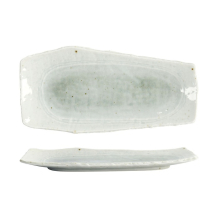 Servierplatte Mino Craft Wei&szlig;/Gr&uuml;n, Steinzeug, 32,4 &times; 16 cm