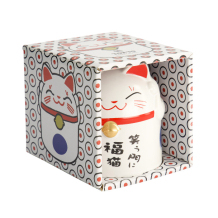 TDS, Kawaii Glückliche Katze (Lucky Cat) Tasse, Blau, 350ml, Ø 8,7x10,2cm , Art Nr. 8076