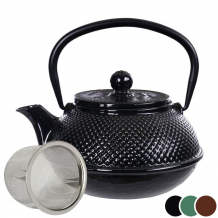 iron cast teapot, Arare, 0.8 ltr., enamelled in- and outside, different colours available, item no. A08DE
