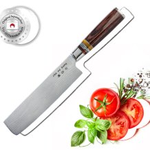 Nakiri Knife with 3 acryl-circles (vegetable knife), Kitchenware, 31 cm with beautiful magnetic-box, Item no.: 0789
