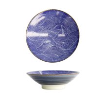 TDS, Bowl, Seigaiha, Blue, Ø 24.5x7.5cm 1400ml, Item No. 14148