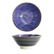 TDS, Bowl, Seigaiha, Blue, Ø 17.5x7.5cm 800ml, Item No. 14150