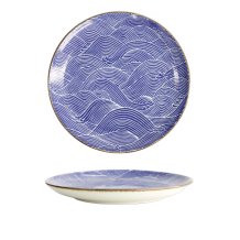 TDS, Teller, Seigaiha, Blau, Ø 25x3cm, Art.-Nr. 14158