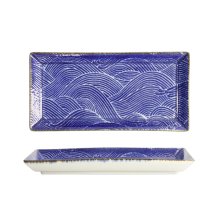 TDS, Teller, Seigaiha, Blue, 23x11.5cm, Item No. 14159