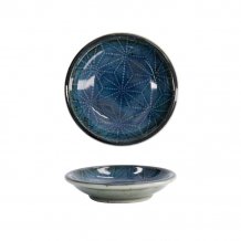 Sauce Dish Kamon Blue, Porcelain, &Oslash; 9.5 &times; 2 cm