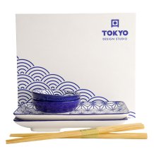 TDS, Sushi Set, Nippon Blue, 6 pcs, Item No. 15330