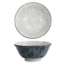 TDS, Tayo Bowl, Mixed Bowls Sakura, Grey/Black, Ø 14.8x6.8cm 500ml - Item No. 15464