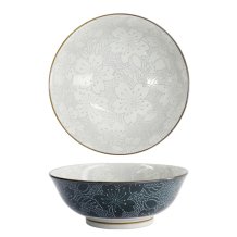 TDS, Tayo Bowl, Mixed Bowls Sakura, Grey/Black, Ø 19.7 x 7 cm, 1000ml - Item No. 15468