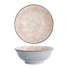 TDS, Tayo Bowl, Mixed Bowls Sakura, Red/Grey, Ø 19.7 x 7 cm, 1000ml - Item No. 15469