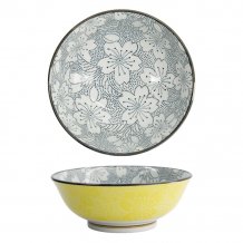 TDS, Tayo Bowl, Mixed Bowls Sakura, Black/Yellow, Ø 19.7 x 7 cm, 1000ml - Item No. 15470