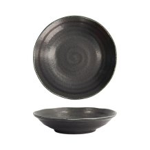 Teller Onyx Noir Schwarz, Steinzeug, &Oslash; 20,5 cm