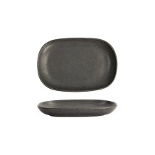 Sushi-Platte Onyx Noir Schwarz, Steinzeug, 19 &times; 13 cm