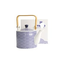 Teekanne Nippon Blue Waves Blau/Wei&szlig;, Porzellan, 800 ml
