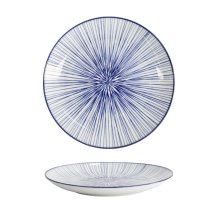 TDS, Teller, Nippon Blue, Lines, Ø 20,6 x 2,2 cm - Art Nr. 16021