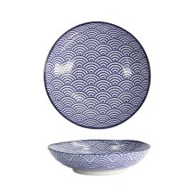TDS, Pasta-Teller, Nippon Blue, Waves, Ø 21 x 5,2 cm - Art Nr. 16027