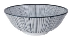 TDS, Soba Bowl, Nippon Black, Lines, Ø 21 x 7.8 cm 1000 ml - Item No. 16053