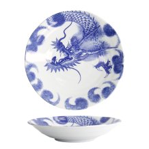 TDS, Pasta Plate, Dragon, Ø 25.3 x 5.2 cm 900 ml, Blue, Item No. 16111