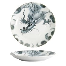 TDS, Plate, Dragon, Black, Ø 25.3 x 3.5 cm - Item No. 16116