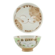 TDS, Reis Schale, Fuku Cat Neko, Kawaii, Grün, Ø 11.5x6.2 cm, 300ml -Art Nr: 16300