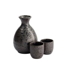 TDS, Sake Set 1:2, Kuro Tetsusabi, Art.-nr.16544