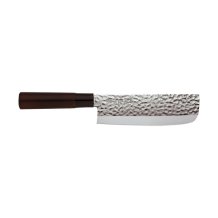 Nakiri-Messer (Gem&uuml;semesser) Sekiryu, Rostfreier Edelstahl, Geh&auml;mmert, Klinge 16,5 cm, Griff aus Holz