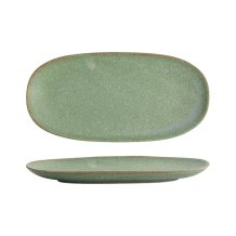 Servierplatte Vert Sauge Gr&uuml;n, Keramik, 28,5 &times; 14 &times; 2,5 cm