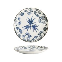 Plate Flora Japonica Maple Blue, White, Porcelain, &Oslash; 20.6 cm