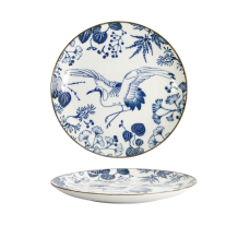 TDS, Plate, Flora Japonica, Crane, Ø 20,6 x 2,2 cm - Itm No: 16718