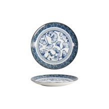 Plate Flora Japonica Gingko Blue, White, Porcelain, &Oslash; 16 cm