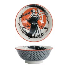 Ramenschale Asakusa Samurai Wei&szlig;/Rot/Schwarz, Porzellan, &Oslash; 20,5 cm, 1,25 l