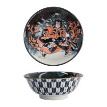 Ramenschale Asakusa Kabuki Wei&szlig;/Rot/Schwarz, Porzellan, &Oslash; 20,5 cm, 1,25 l