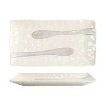 Serving Plate Mino Craft White, Stoneware, 31 &times; 17 cm