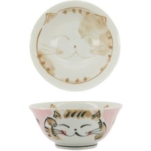 TDS, Reis Schale, Fuku Cat Neko, Kawaii, Rosa, Ø 15x7cm, 500ml  -Art Nr: 16898