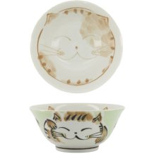 TDS, Reis Schale, Fuku Cat Neko, Kawaii, Grün, Ø 15x7cm, 500ml  -Art Nr: 16901