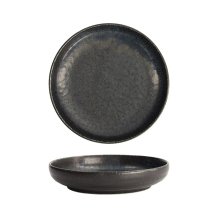 Teller Onyx Noir Schwarz, Steinzeug, &Oslash; 20,3 cm