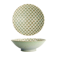 TDS, Bowl, Vert Sauge, Mermaid Design, Ø 25 cm, Item No. 16922