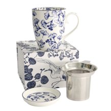 Mug Flora Japonica Gingko Blue in a gift box, Porcelain, 380 ml