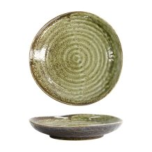 Triangular Plate Shinryoku Green, Stoneware, 22.7 &times; 4.4 cm