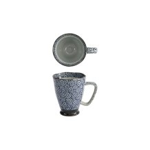 Tasse Circle Blau/Grau, Steinzeug, 400 ml