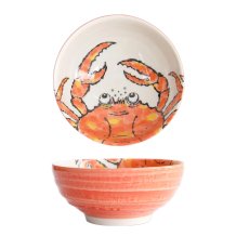 TDS, Noodle Bowl, Seafood, Ø 19 x 8.5 cm, 1200 ml, Crab, Red - Item No. 17793