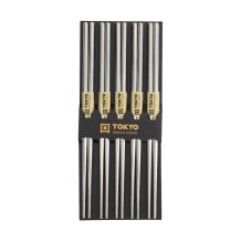 Chopstick Set Silver, 5 pairs, Stainless steel, 22.5 cm
