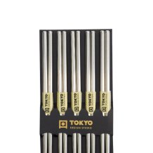 TDS, Chopstick Set, Stainless Steel, 5 pair, 22,5 cm, Item No. 17908