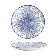 TDS, Plate, Nippon Blue, Lines, Ø 16 x 2 cm - Item No. 17952