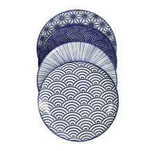 TDS, Plate Set, 4 pcs, Nippon Blue, Ø 20.6 x 2.2 cm - Item No. 17959