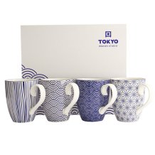 TDS, Tassen Set, 4 Stk, Geschenkset, Nippon Blue, Ø 8.5 x 10.2 cm 380 ml, Art.-Nr. 17989