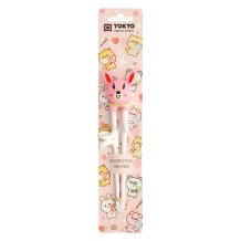TDS, Kids-Chopsticks, Kitchenware, 18 cm, Rabbit, Pink - Item No. 18382
