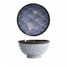TDS, Bowl, Aisai Seigaiha, Ø 16.8 x 8 cm, Item No. 18574