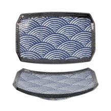 TDS, Teller, Aisai Seigaiha, 22x14,5x2,3cm, Art.-Nr. 18585